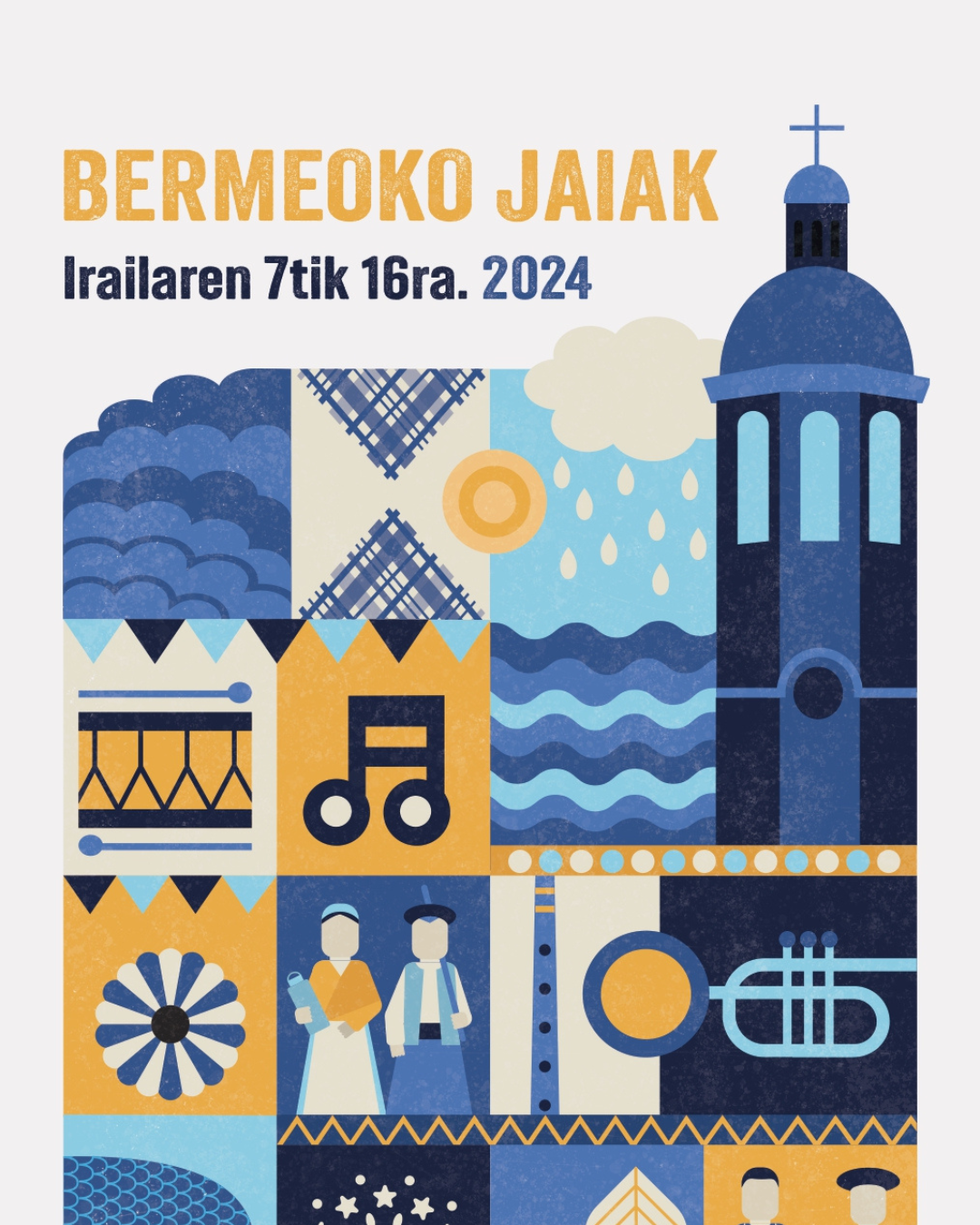 Fiestas de Bermeo Bermeoko Andra Mari eta Santa Eufenia Jaiak 2024 Cartel